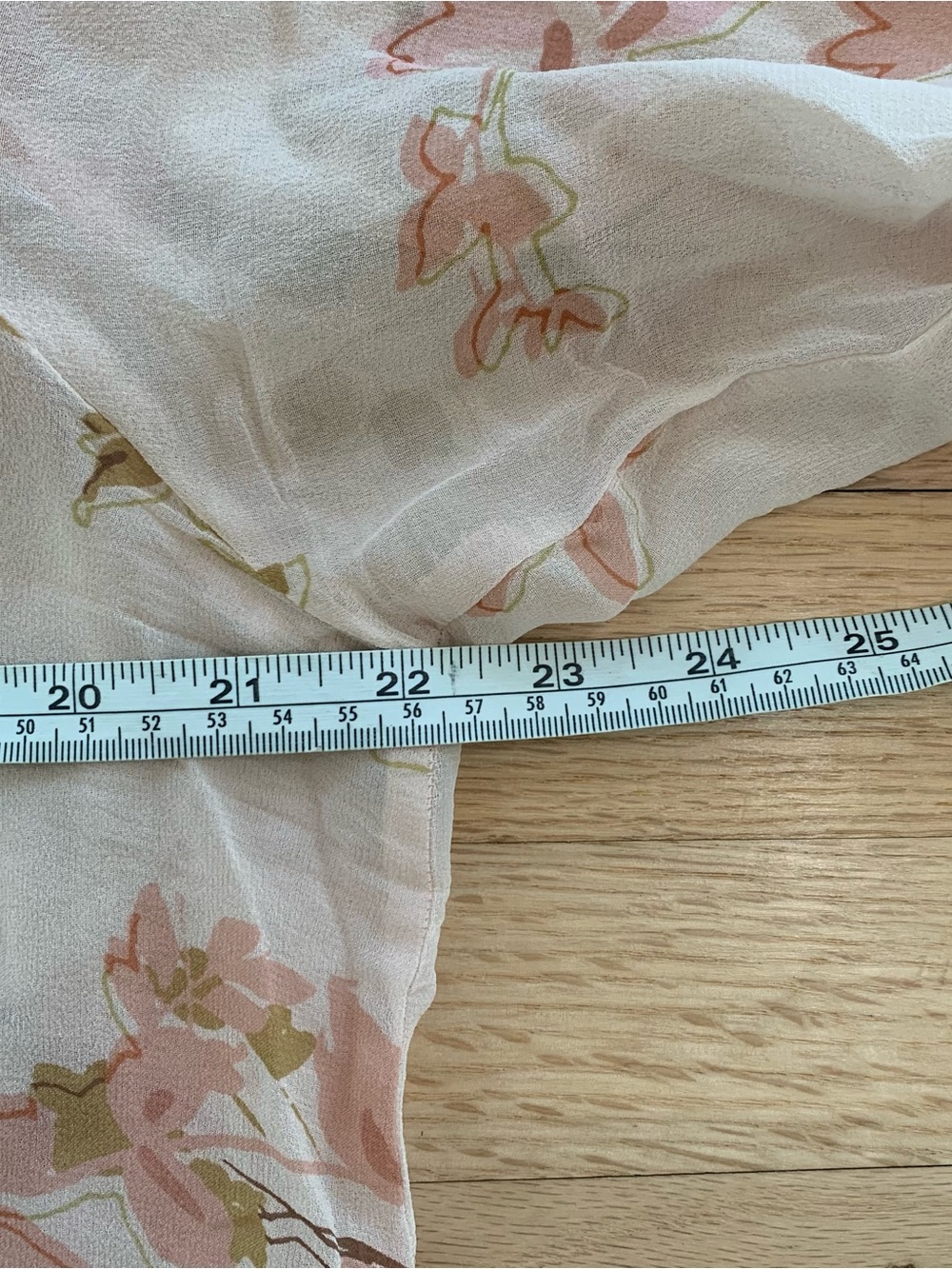 Spartina 449 Silk Floral Button Front Blouse Ruffle Feminine Sheer Size XL - Picture 9 of 10